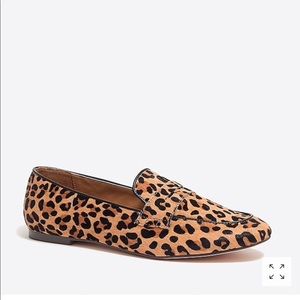 J. Crew calf-hair leopard loafers 8
